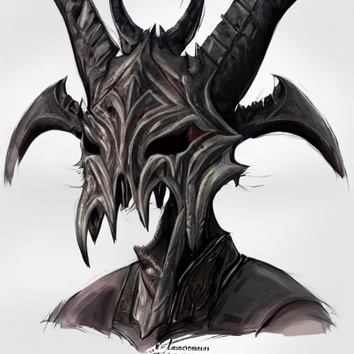 Image similar to concept art of skyrim boss that resembles jim carrey ultra detailed