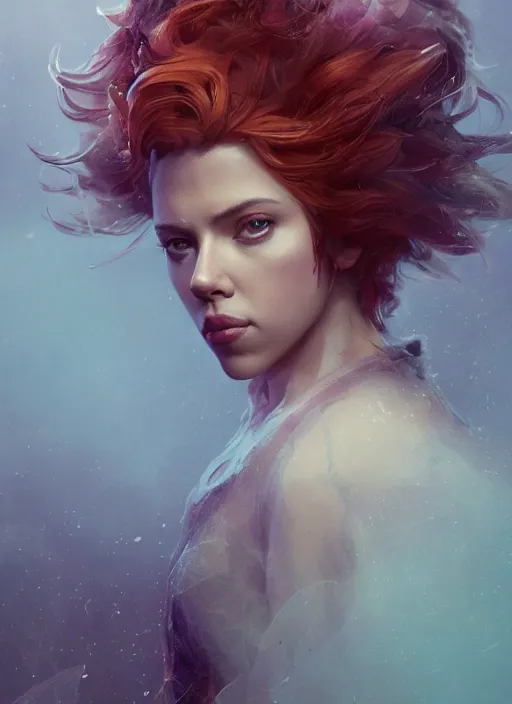 Prompt: a beautiful portrait of scarlett johansson as lion. character design by cory loftis, fenghua zhong, ryohei hase, ismail inceoglu and ruan jia. volumetric light, detailed, rendered in octane