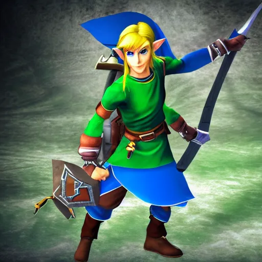 Image similar to 8 k photography from link from the legend of zelda, photorealistic