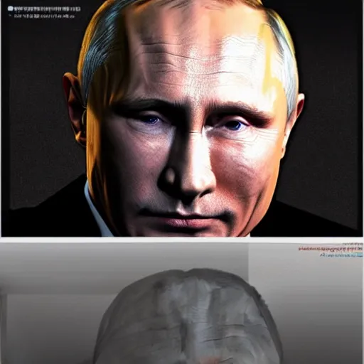 Image similar to putin as a demon, concept art by xi gang, trending on instagram, neo - dada, official art, iso 2 0 0, rendered in maya