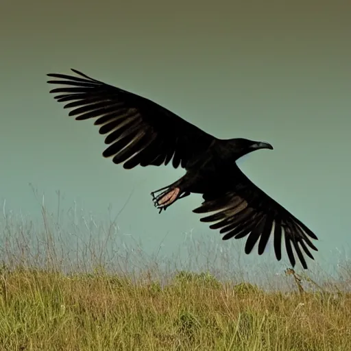 Prompt: crow flying out of old man's mouth