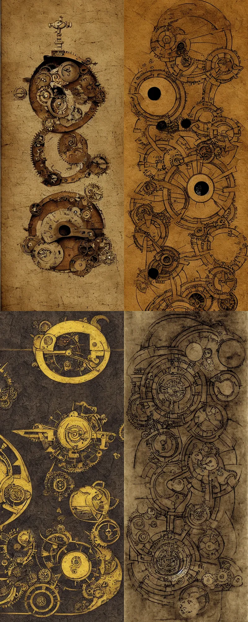 Prompt: steampunk pacman notebook by Leonardo Da Vinci, concept art