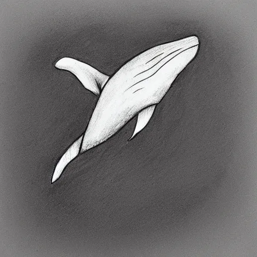 Prompt: “drawing of a flying whale by devin elle kurtz”