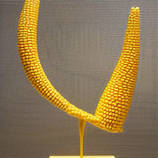 Prompt: modern art, abstract sculpture, corn, moma, studio light, 8 k