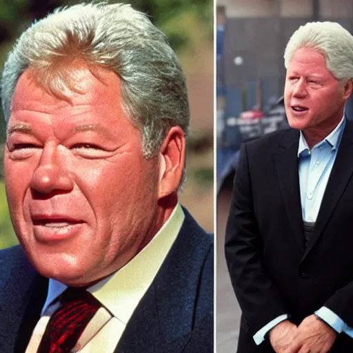 Prompt: William Shatner as Bill Clinton 4k detail