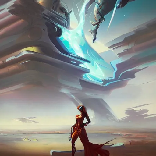 Image similar to scifi futurism by peter mohrbacher