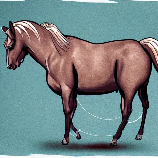 Prompt: a mutant horse,digital sketch