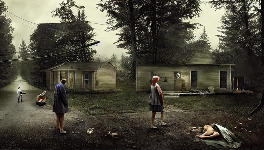 Image similar to the two complementary forces that make up all aspects and phenomena of life, by gregory crewdson