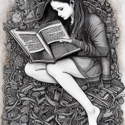 Download Girl Posing Reading A Book Wallpaper | Wallpapers.com