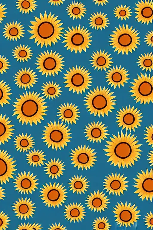 Image similar to minimalist boho style art of a colorful sunflower, illustration, vector art