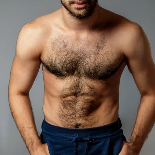 Image similar to a lad with hairy chest