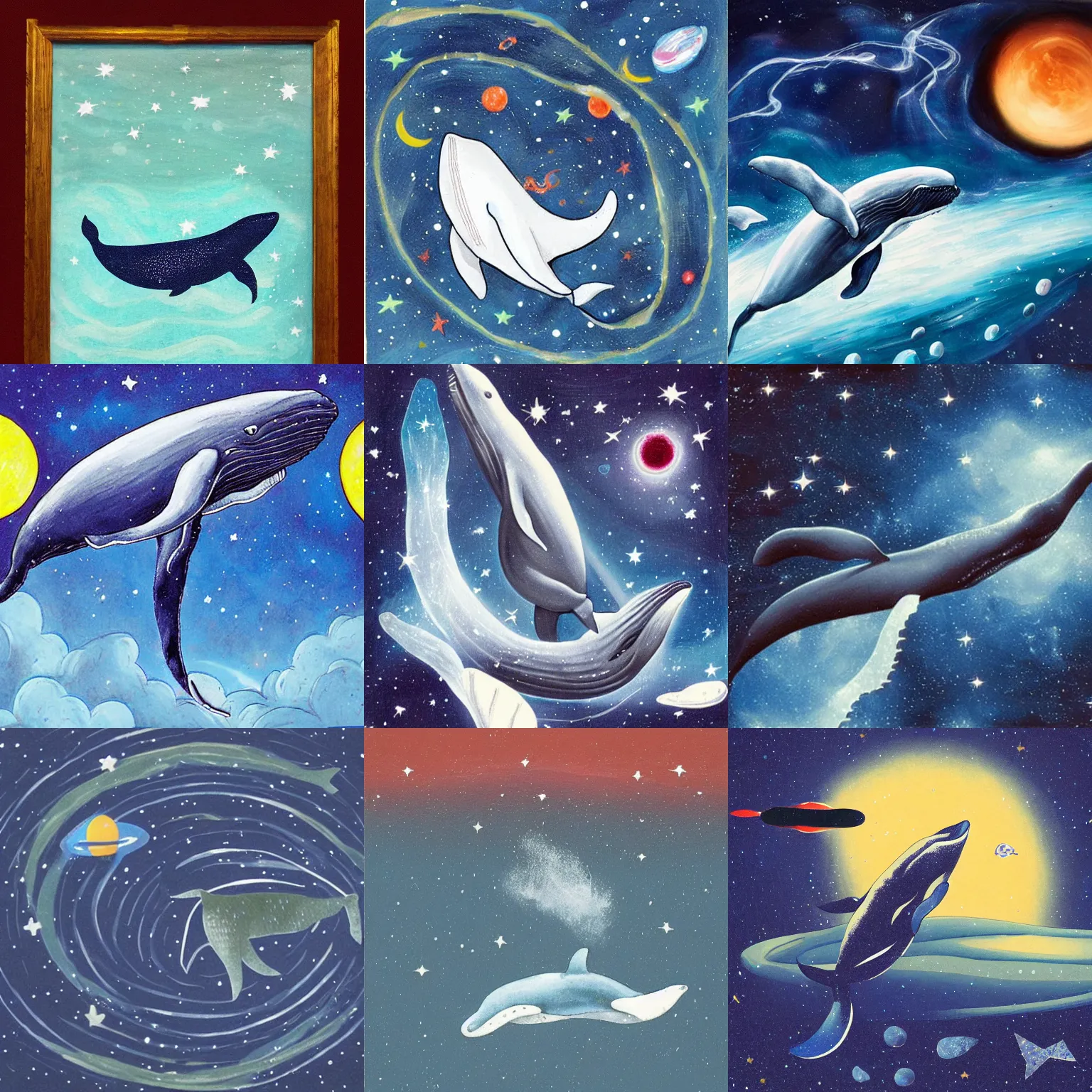 Prompt: a whale in space