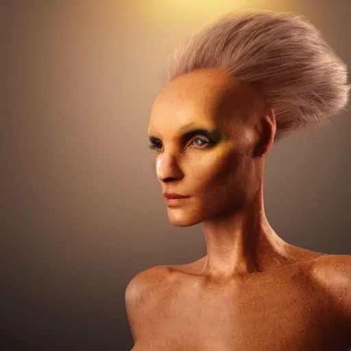 Prompt: realistic photo of a woman alien, dynamic light, stunning visuals