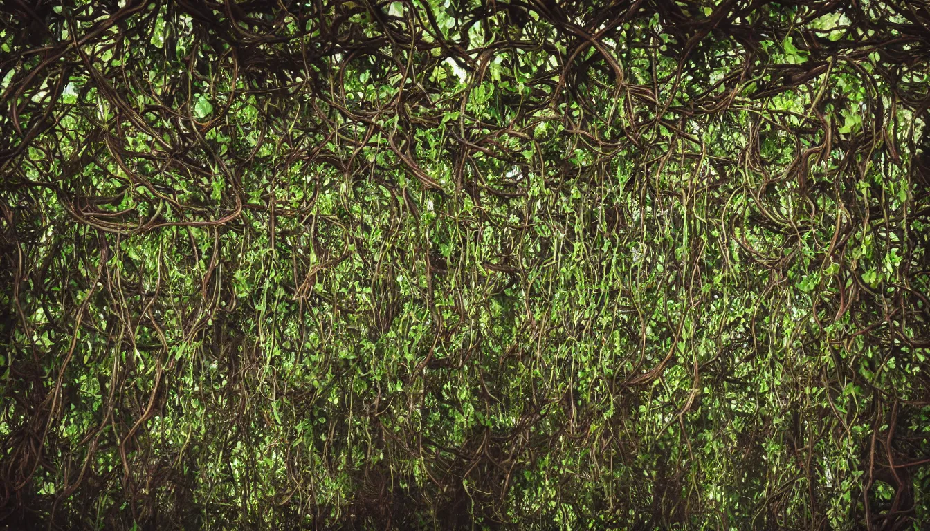 Prompt: tangled vines, highly detailed, dramatic lighting, organic, plants