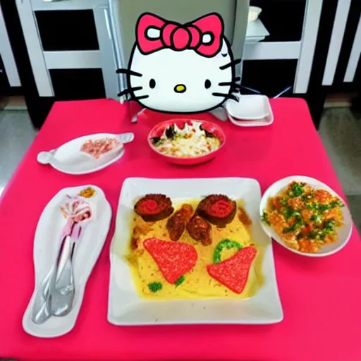 Image similar to food with hellokitty