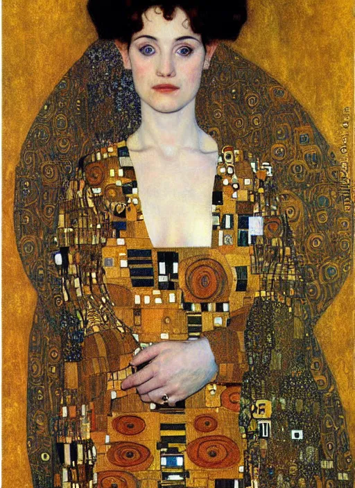 Image similar to a beautiful lady by gustav klimt, art noveau, detailed