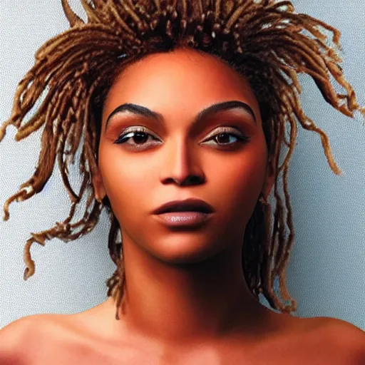 Image similar to bee with human face resembling beyonce