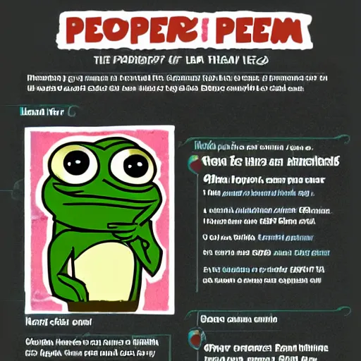 Image similar to infographic about pepe