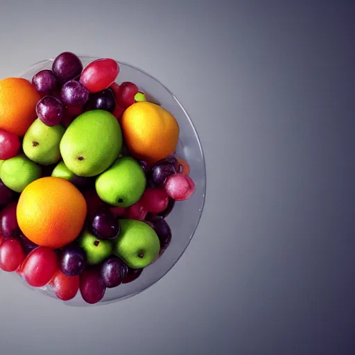 Prompt: a bowl of fruit, octane render