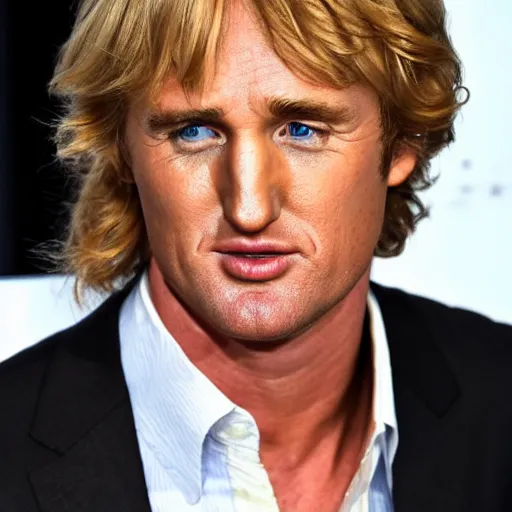 Prompt: owen wilson saying ka-chow