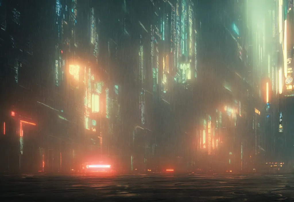 Image similar to a dramatic epic ethereal stunning beautiful and insanely detailed matte painting of a Blade Runner movie still, lens flares, atmospheric and vaporwave composition, digital art by John Martin and Simon Stalenhag, winning-award masterpiece, fantasy, octane render, 8K HD Resolution, High quality image