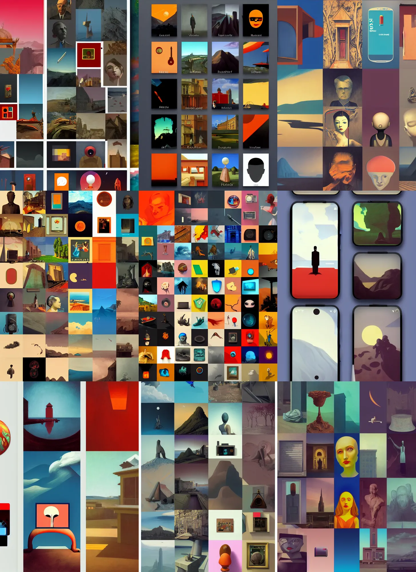 Prompt: icon pack for android, Edward Hopper and James Gilleard, Zdzislaw Beksinski, Mark Ryden, Wolfgang Lettl highly detailed, hints of Yayoi Kasuma