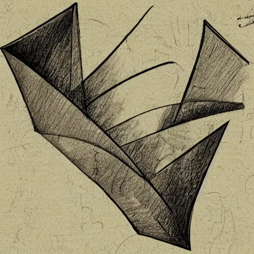 Prompt: simple sketch depicting random shapes and lines indie rock album cover drawn by Leonardo da Vinci