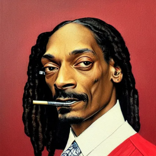 Prompt: Snoop Dogg portrait painted by Norman Rockwell