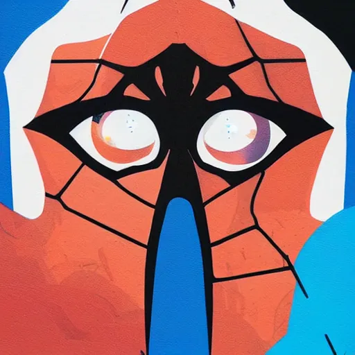 Image similar to Spiderman profile picture by Sachin Teng, asymmetrical, Organic Painting , Matte Painting, geometric shapes, hard edges, graffiti, street art:2 by Sachin Teng:4