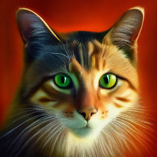 Prompt: majestic gracious regal cat portrait, mysterious atmospheric lighting, elysian fields, painted, intricate, volumetric lighting, beautiful, rich deep colours masterpiece, golden hour, golden ratio, sharp focus, ultra detailed, by leesha hannigan, ross tran, thierry doizon, kai carpenter, ignacio fernandez rios