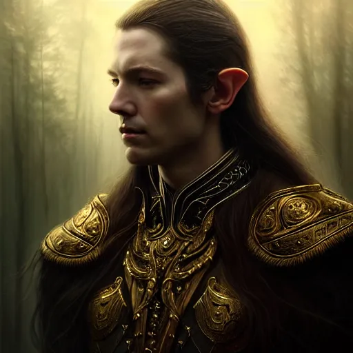 Image similar to Majestic and regal portrait of an awe inspiring High Elf nobility, intricate, epic, elegant, menacing, fantasy, photo realistic, digital painting, hard focus, beautiful volumetric lighting, epic light, ultra detailed, by Leesha Hannigan, Ross Tran, Thierry Doizon, Kai Carpenter, Ignacio Fernández Ríos