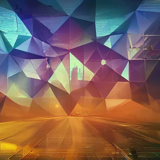 Prompt: cyberpolygon, steampunk realistic oil painting, cinematic light, computers, neon, hexagons geometric