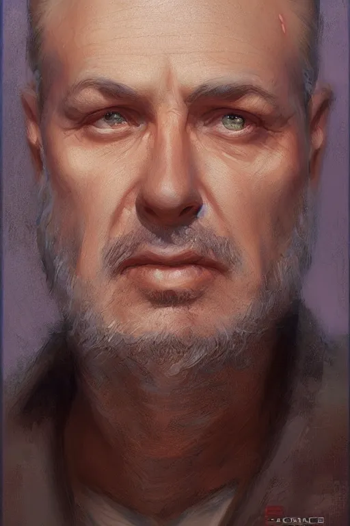 Prompt: Traian Basescu, closeup character portrait art by Donato Giancola, Craig Mullins, digital art, trending on artstation