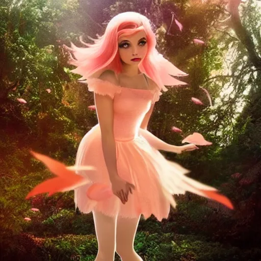 Prompt: Peach as a pixie dream girl in an A24 film aesthetic!!!