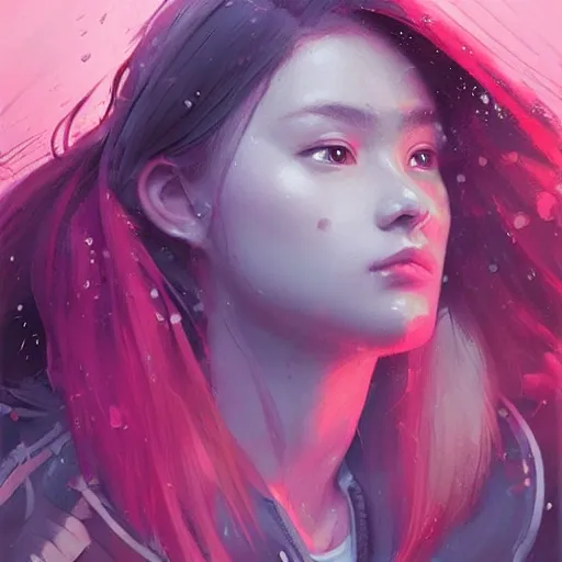 Image similar to “ a portrait of bts, rainy background, pink bright art masterpiece artstation. 8 k, sharp high quality artwork in style of jose daniel cabrera pena and greg rutkowski, concept art by tooth wu, hearthstone card game artwork. ”