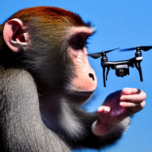 Prompt: monkey driving a drone 4k ultra hd