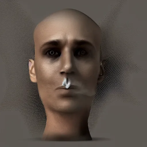 Image similar to face made of smoke simulation made of smoke simulation made of smoke simulation smoke simulation smoke simulation elon musk houdini houdini smoke particles houdini mesh emitting particles