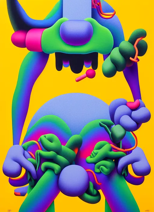 Image similar to zombie donkey by shusei nagaoka, kaws, david rudnick, airbrush on canvas, pastell colours, cell shaded, 8 k