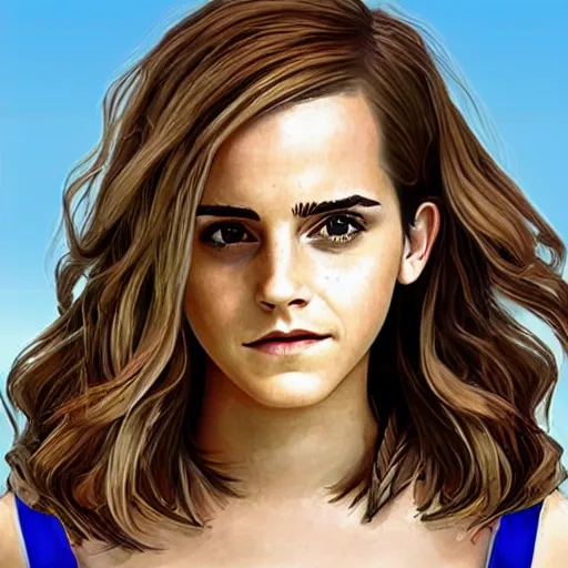 Prompt: emma watson in minecraft