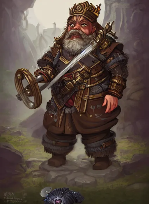 Prompt: portrait of dwarf artificer holding a musket, with robotic monsters as pets, fantasy art, east asian fantasy, dungeons and dragons, tabletop rpg, ghostblade, wlop.