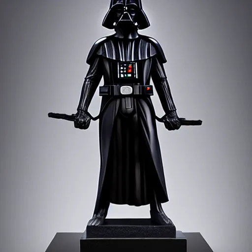 Prompt: a marble statue of darth vader, 8 k, exquisite detail, museum exhibit, studio lighting, hd