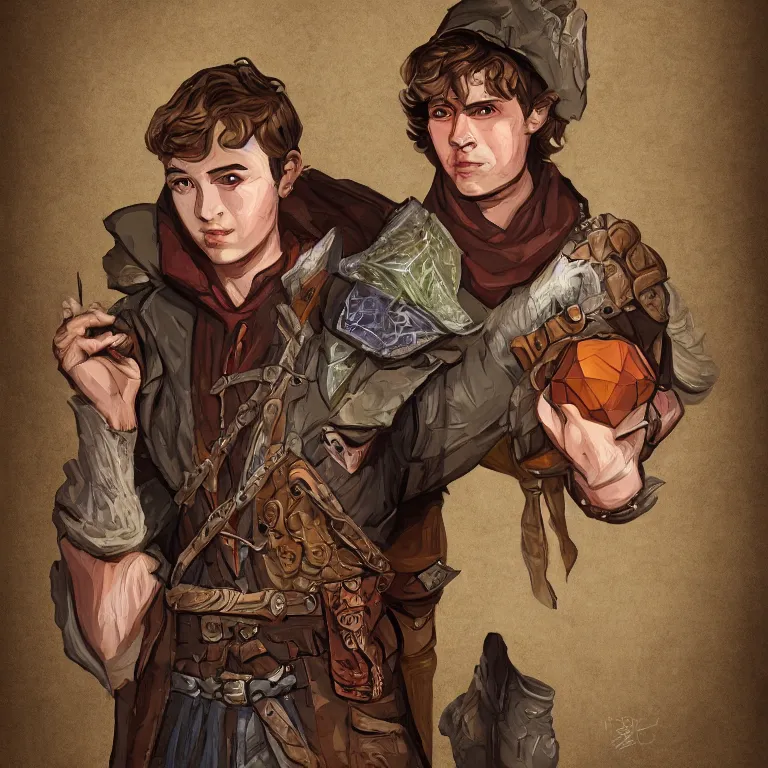 Image similar to Dungeons & Dragons, Young Commoner, Farmer, Character Portrait, Digital Art, Highly Detailed