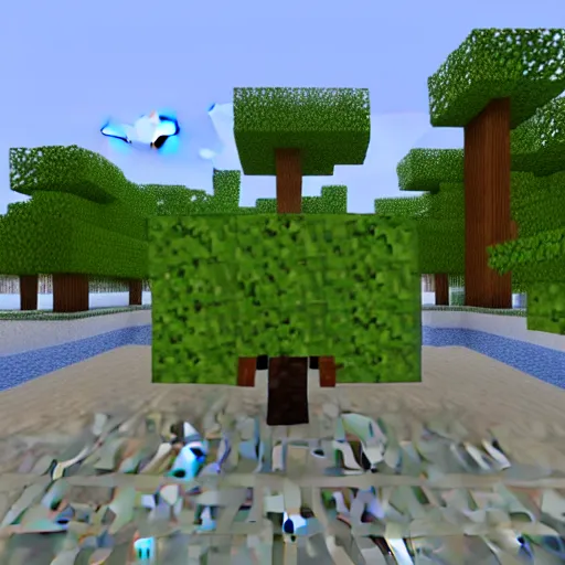 Prompt: blue meth as a plant in minecraft