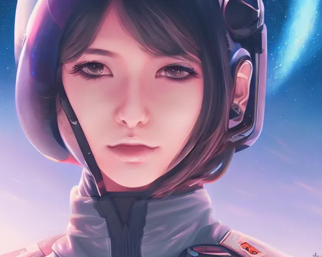 Image similar to young woman flying in space sharp focus, illustration, highly detailed, concept art, matte, trending on artstation, anime, art by artgerm and warren louw