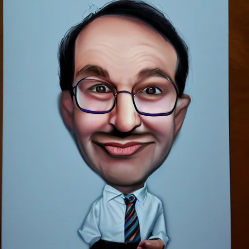 Prompt: Airbrush caricature of a famous mathematician