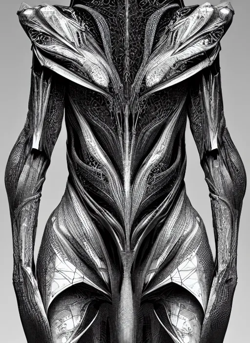 Image similar to cyberpunk noir by zaha hadid, iris van herpen and rick owens. highly detailed, hyper - real, very beautiful, intricate fractal details, very complex, opulent, epic, mysterious, polished, futuristic design, trending on deviantart and artstation