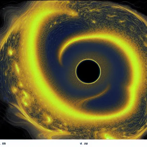 Image similar to a black hole, fractal noise, melting pixels, high density,