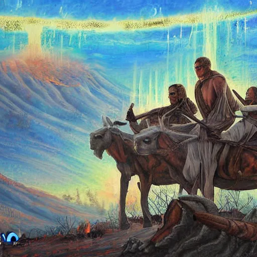 Image similar to mormon apocalypse painting