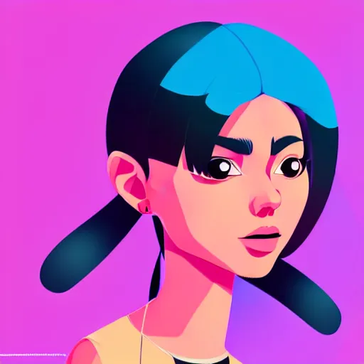 Image similar to 2 d character design, female rapper, vector art, digital art, portrait, 4 k, 8 k, sharp focus, smooth, illustration, concept art, music artist