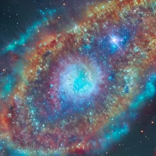 Image similar to double helix DNA nebula